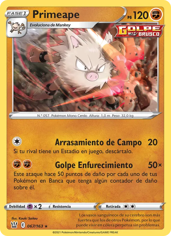 Primeape, Estilos de Combate No. 67