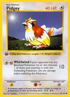 Pidgey, Base Set No. 57 Normal